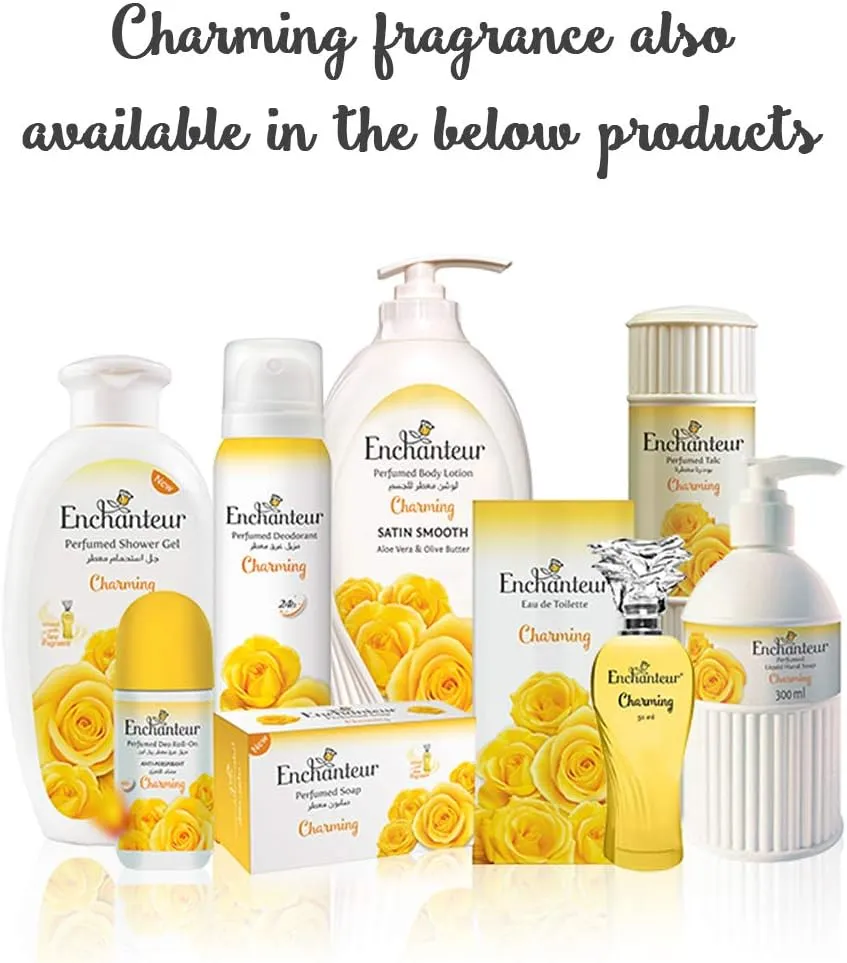 enchanteur charming perfumed deodorant with 24 hours odour protection, 75 ml