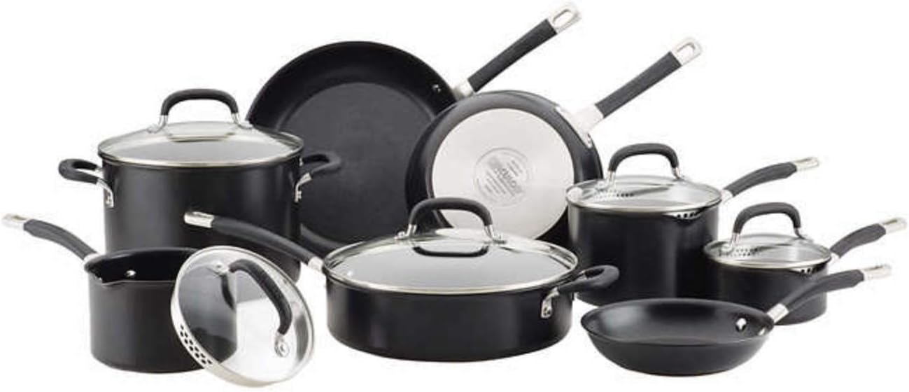 circulon premier hard anodised induction cookware set of 13 piece