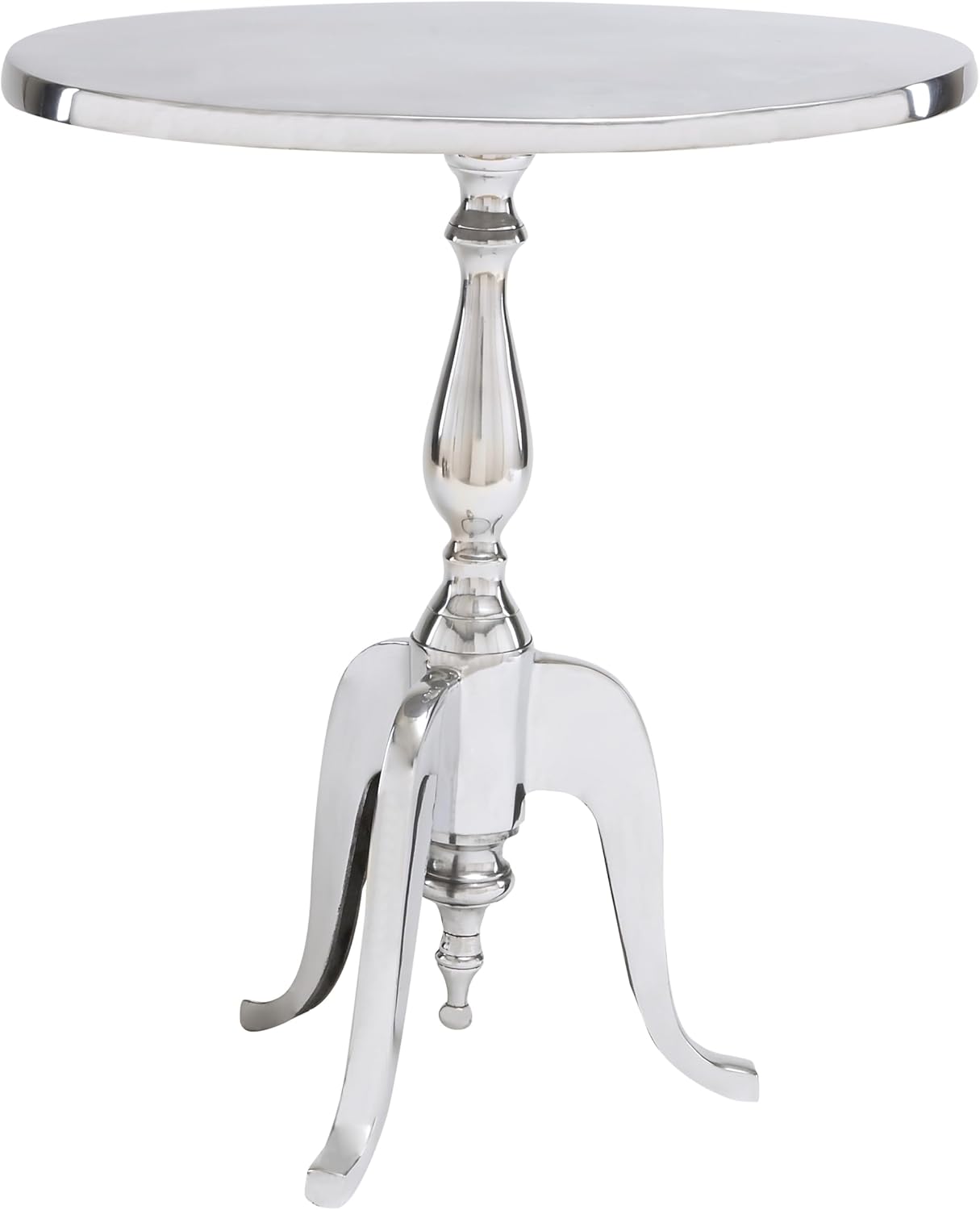 deco 79 aluminum oval accent table, 22 by 19 inch