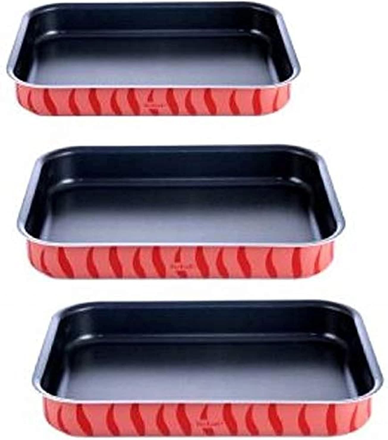 tefal j1195685 aluminum oven dishes (set of 3 pieces)