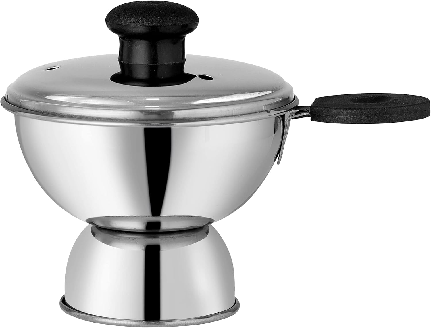 royalford chiratta puttu maker, stainless steel, rf10141 use with pressure cooker heat resistant bakelite knob and handle kitchen, dining, silver