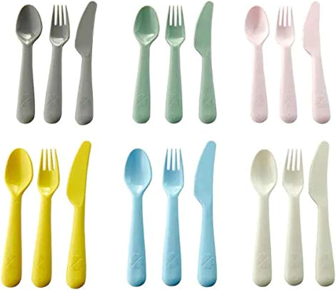 ikea boutique store kalas plastic cutlery set 18 piece (multicolour)