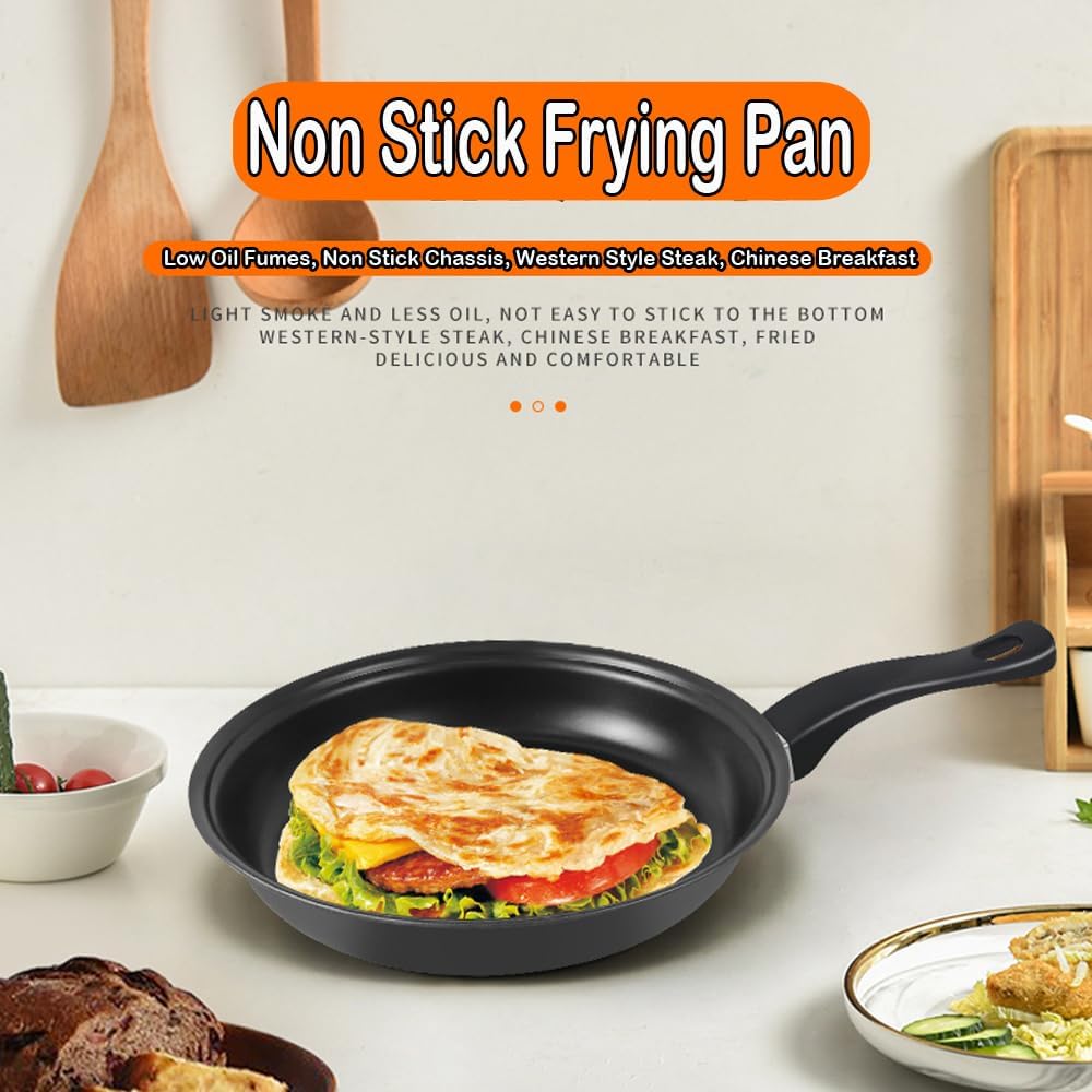 non stick pots and pans set 13 piece kitchen non stick cookware set, black thirteen piece set of pot, non stick soup pot, milk pot, frying pan, multiple piece set of pot (black e)