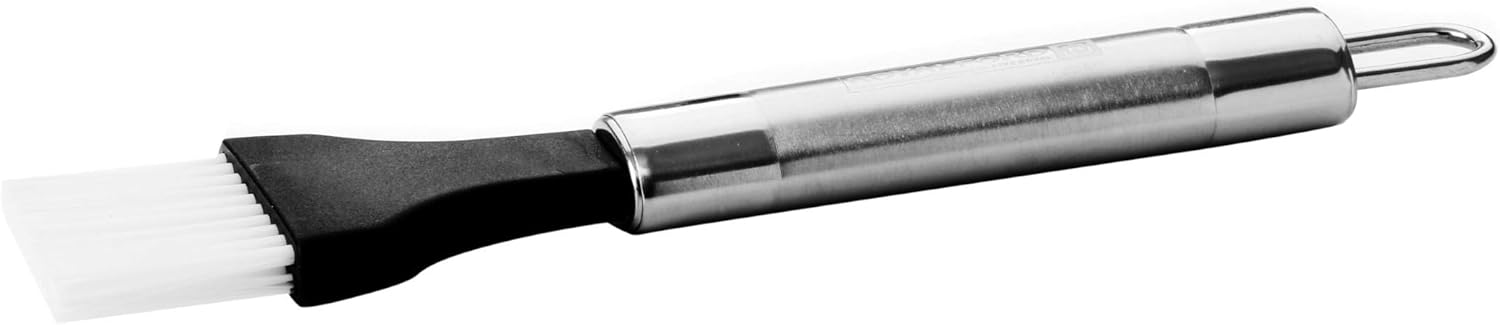 royalford sauce brush with stainless steel handle marinating and basting brush with ergonomically designed stainless steel handle with hanging loop bristles helps to glaze marinade glaze oil or bu