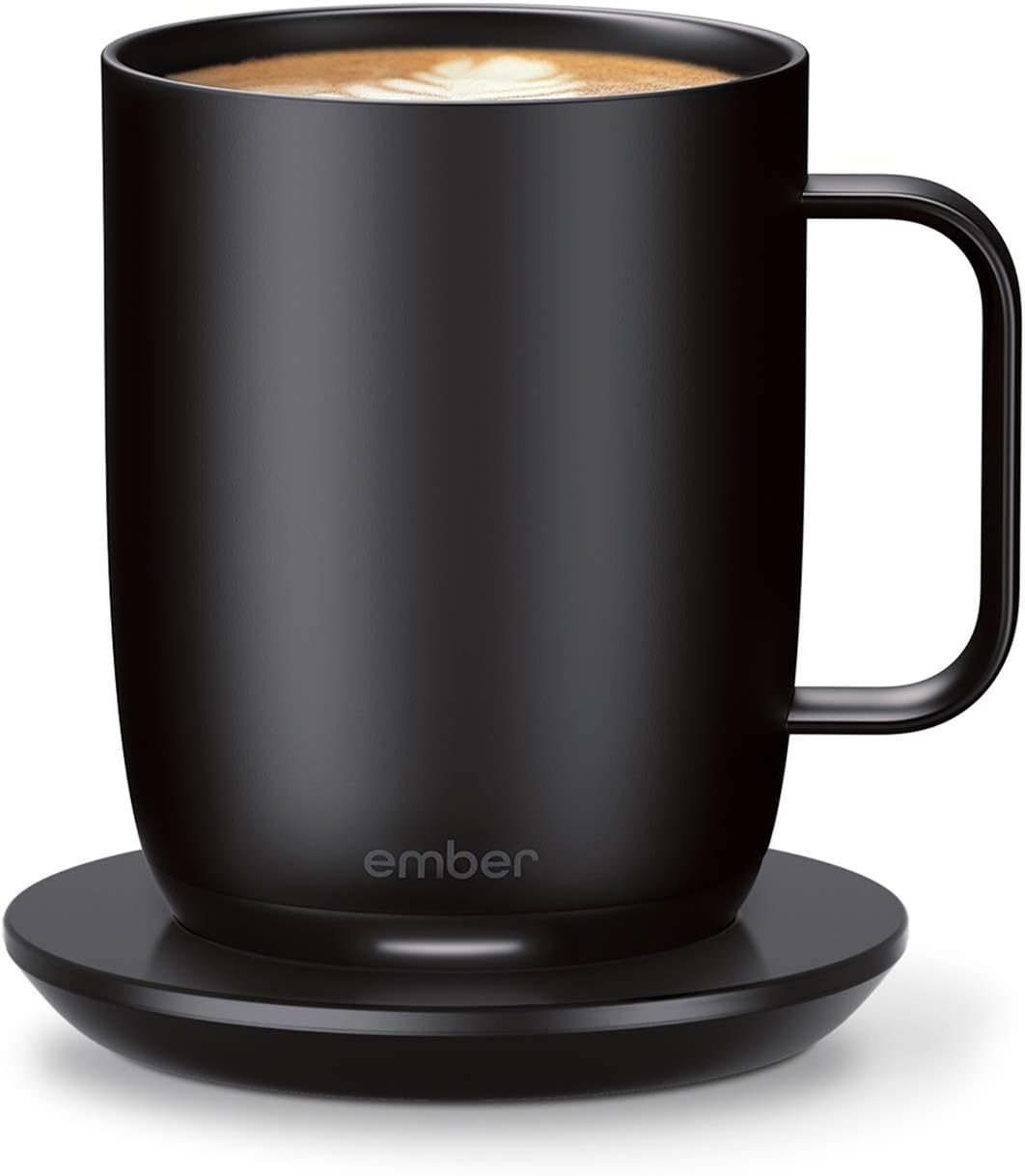 ember new mug 2 large temperature control smart, 414 ml, black, 80 min. battery life