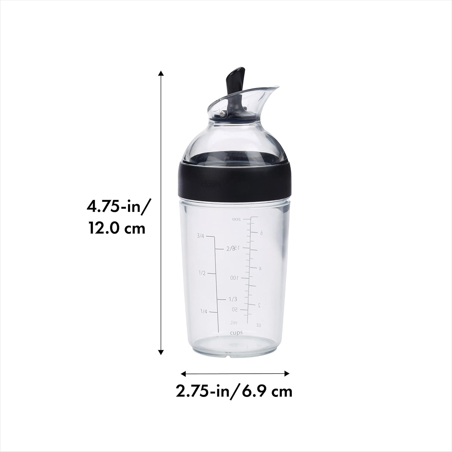 oxo good grips salad dressing shaker small black 1268980mlnyk, 200 ml