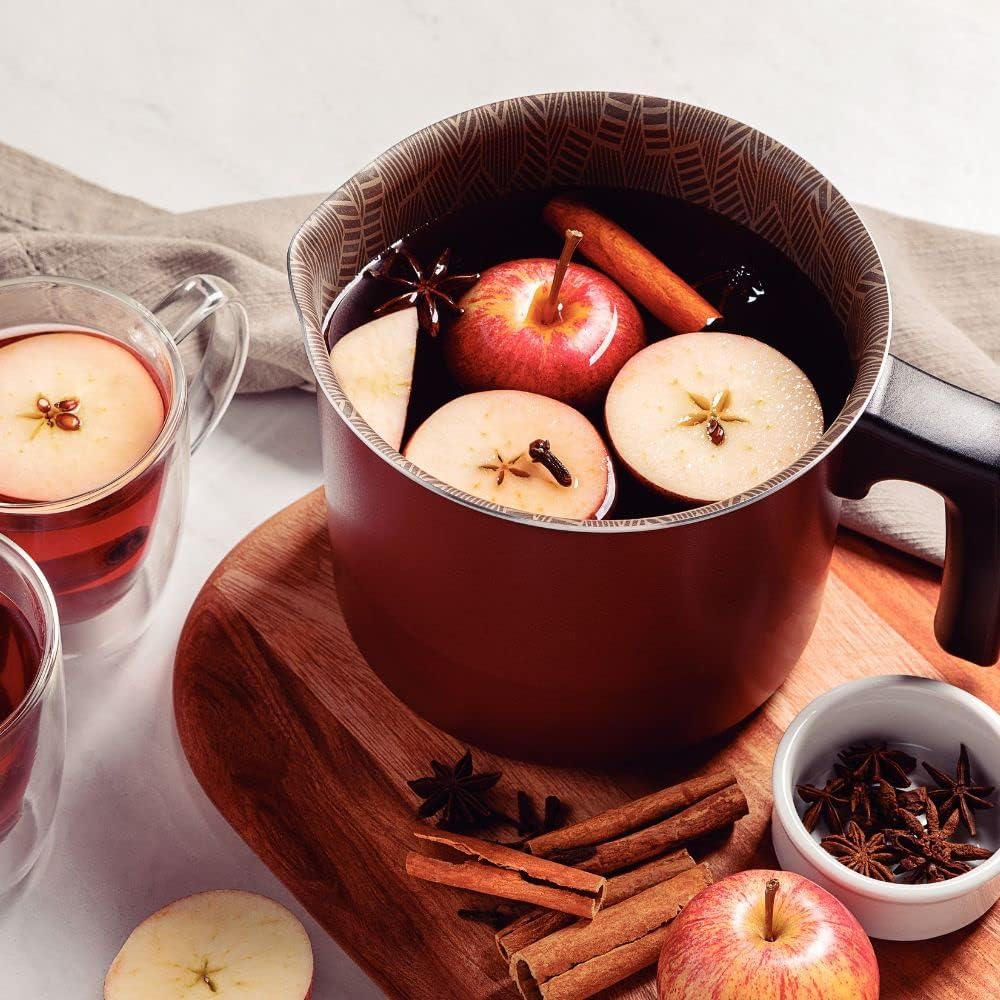 tramontina paris 16cm 2.7l red aluminum multipurpose boiler with interior and exterior starflon max red pfoa free nonstick coating