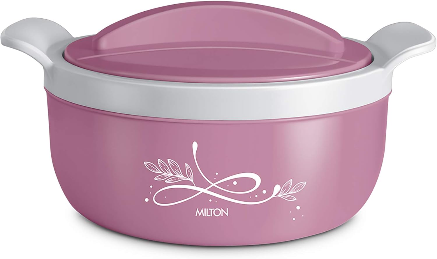 milton crave 1500 insulated inner stainless steel casserole, 1380 ml, pink | pu insulated | bpa free | odour proof | food grade | easy to carry | easy to store | ideal for chapatti | roti | curd maker