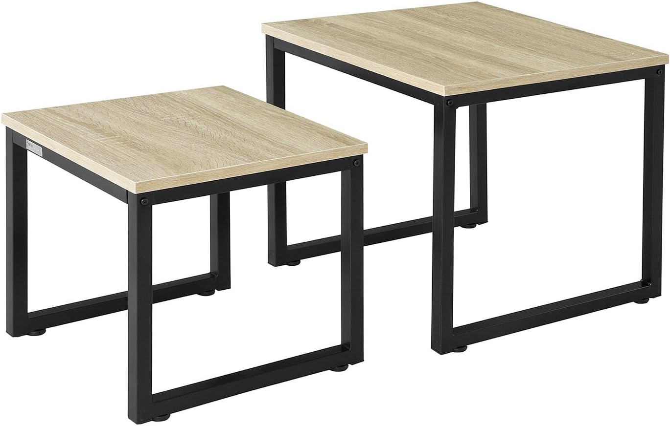 sobuy (uae stock) sobuy fbt42 n set of 2 side tables, coffee table,table nest of living room