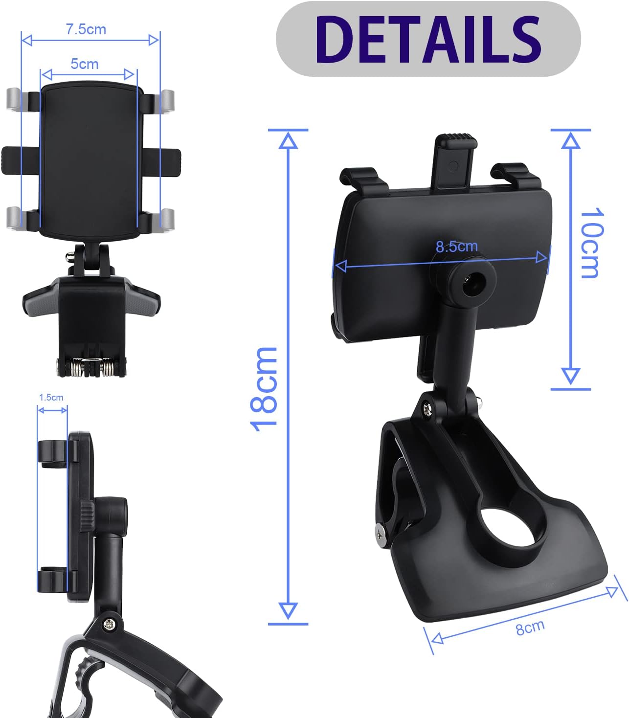 non slip car phone clip holder dashboard cellphone mount hud mobile phone holder for car compatible for iphone 13 12 11 pro max xs xr se x 8 7 6 plus 6s,samsung galaxy s20 s10 s9 s8 plus note 9 8