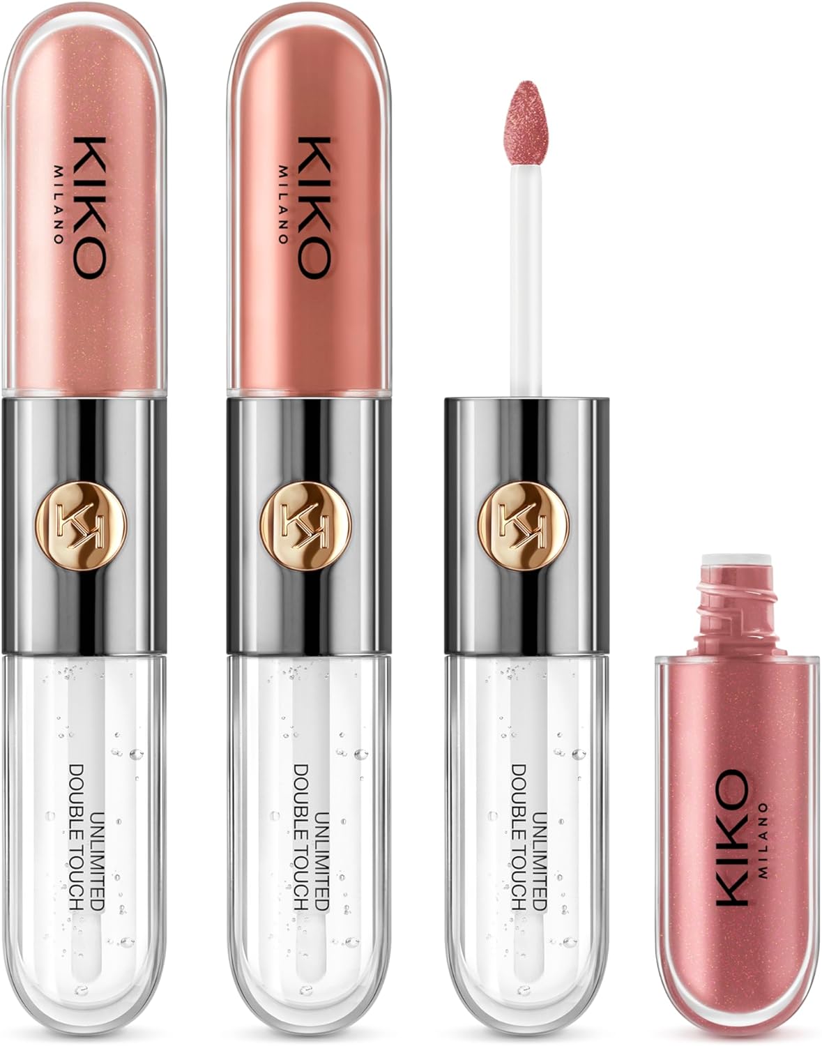 kiko milano unlimited double touch gift set 01 | lip set with 3 liquid lipsticks with 2 steps