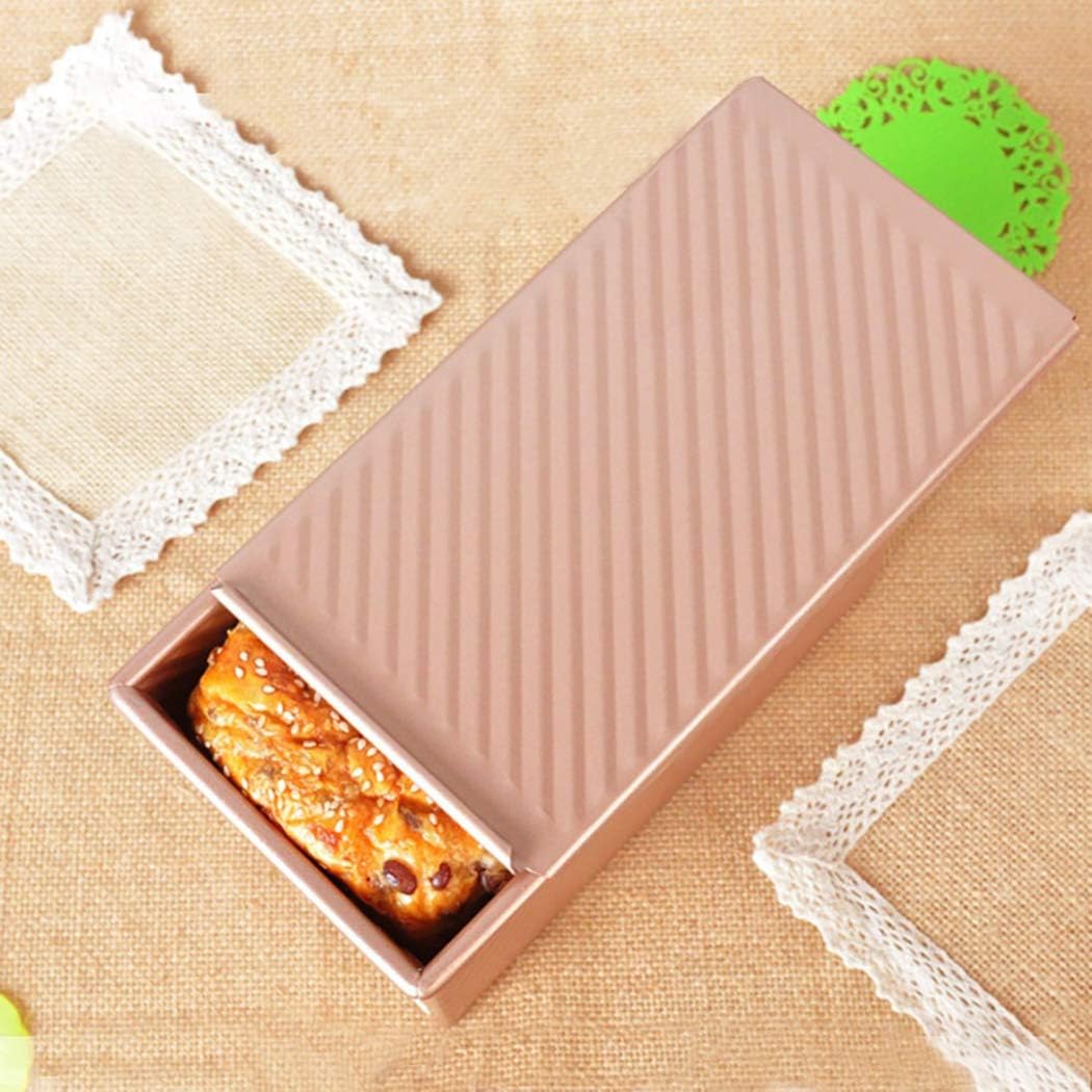 justdolife baking toast pan, justdolife loaf pan aluminum alloy bread baking mold kitchen baking mold toast box with lid for home kitchen baking