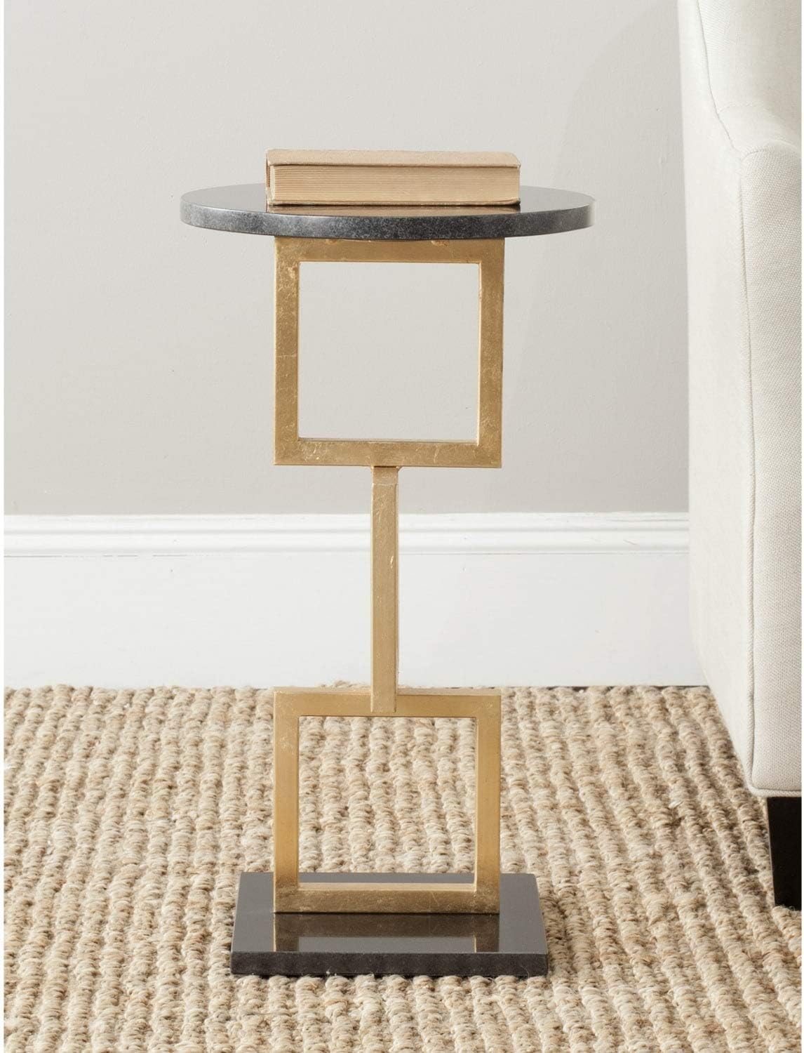 safavieh home collection cassidy accent table, gold