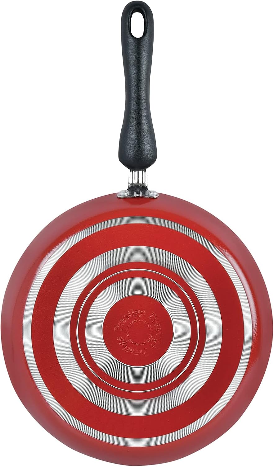 prestige 8 piece non stick cast aluminium cookware sets | induction base | non stick aluminium | casserole | milk pan | fry pan red