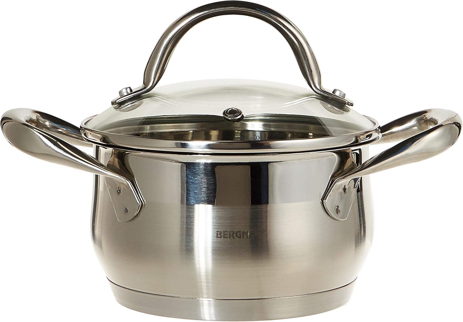 bergner gourmet casserole with lid, silver, 1.2 litre, bg6505