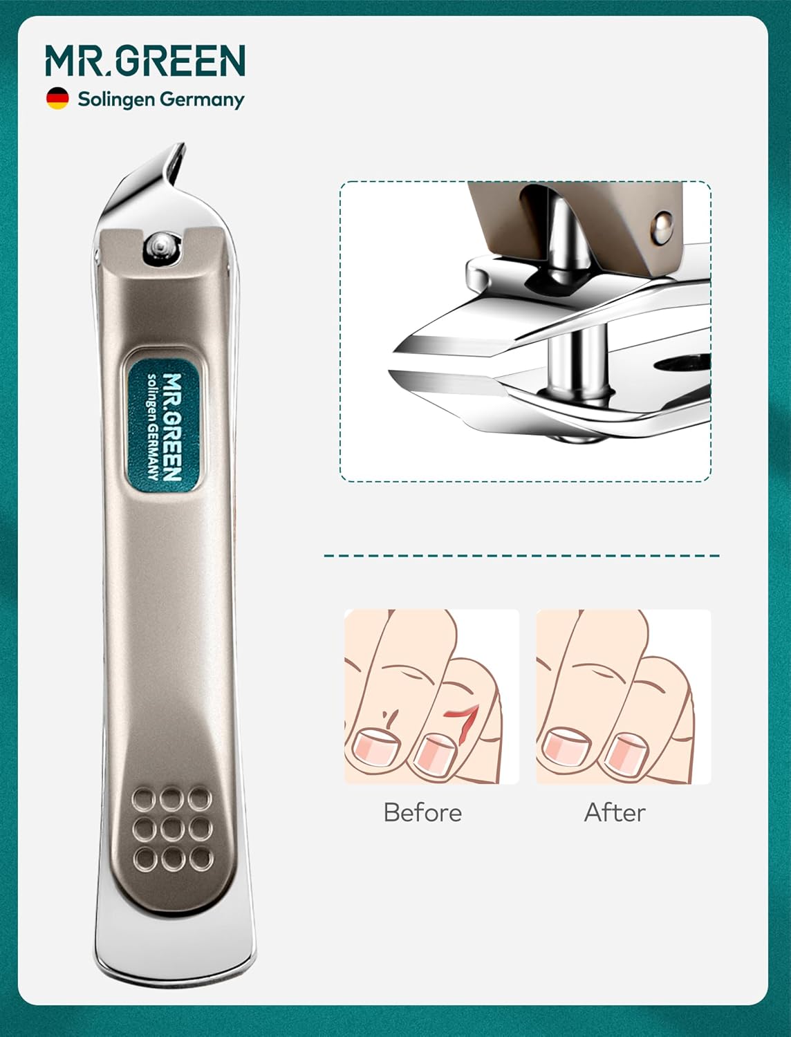 mr.green manicure set, pedicure sets, nail clipper sets, stainless steel professional nail cutter kits with travel case (12 count)