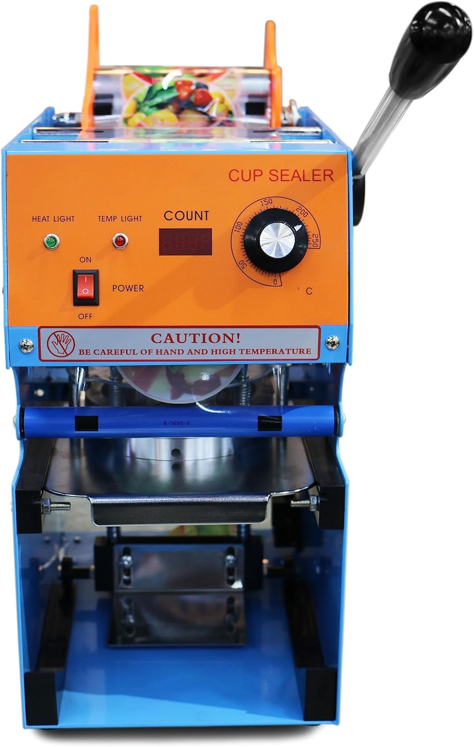 grace manual handle cup sealing machine commercial sealer hand pressure sealing maker bubble pearl milk tea shop closure cup lid with 1 sealing film