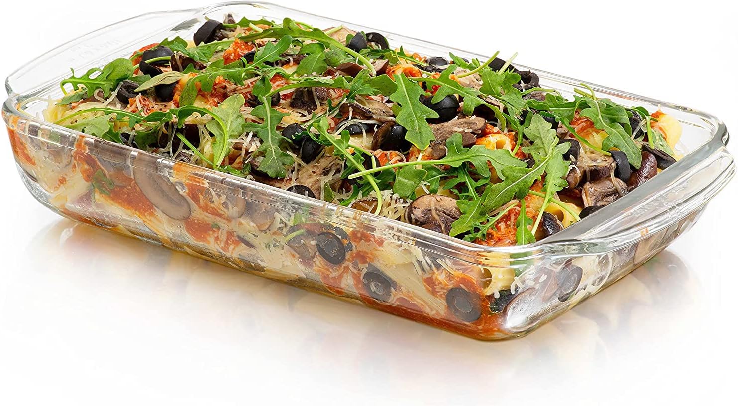 baking dish glass size 2.6l (extra large) for cooking, baking and roasting, casserole dish, baking tray is 100% borosilicate glass, bpa free, microwave and dishwasher safe loaf tray, oven tray