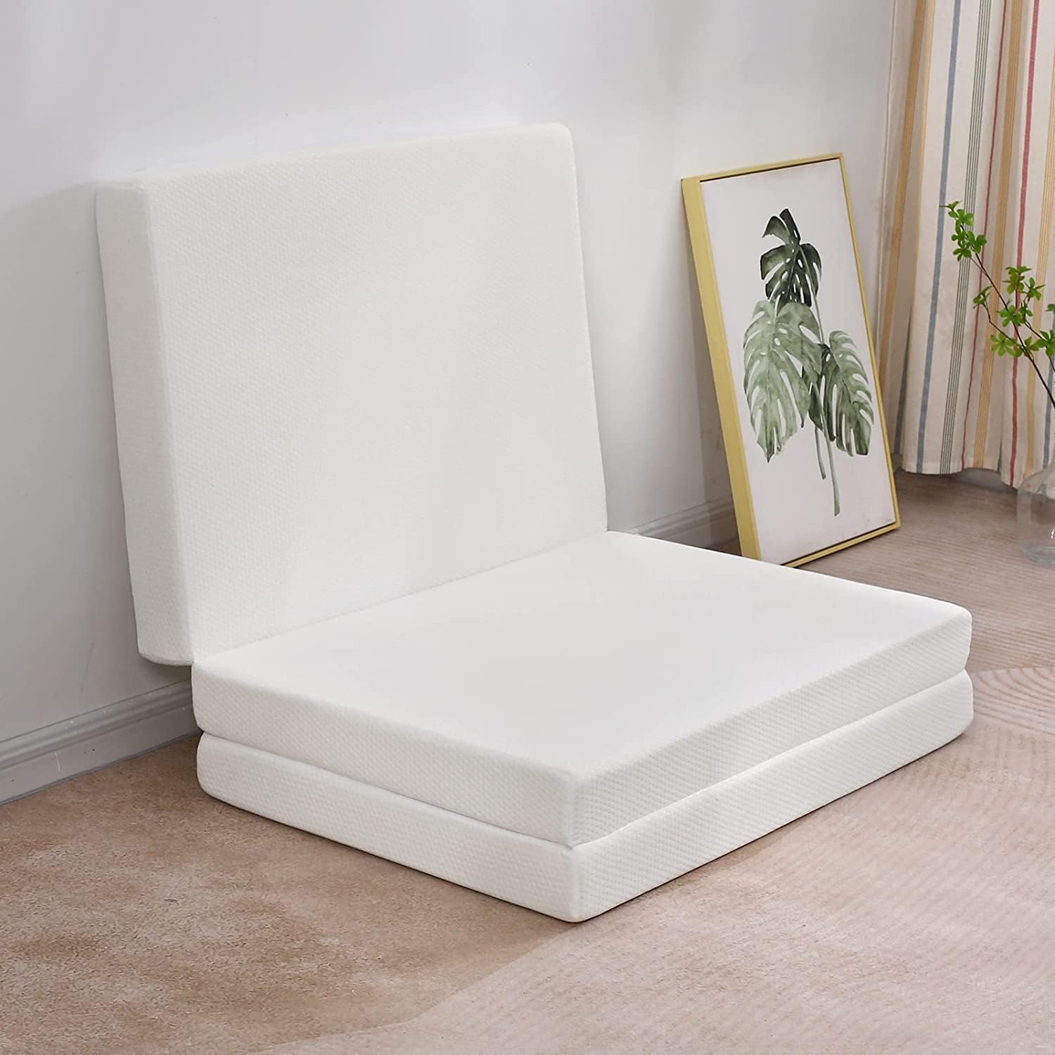 karpentone foam mattress foldable 3 pieces travel camp guest foam mattress with cover bed mattress hand carry mattress for baby adult size 180x90x7 cm