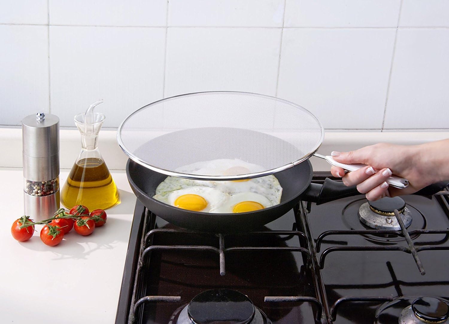 metaltex fritto splash guard 26 cm tin plated