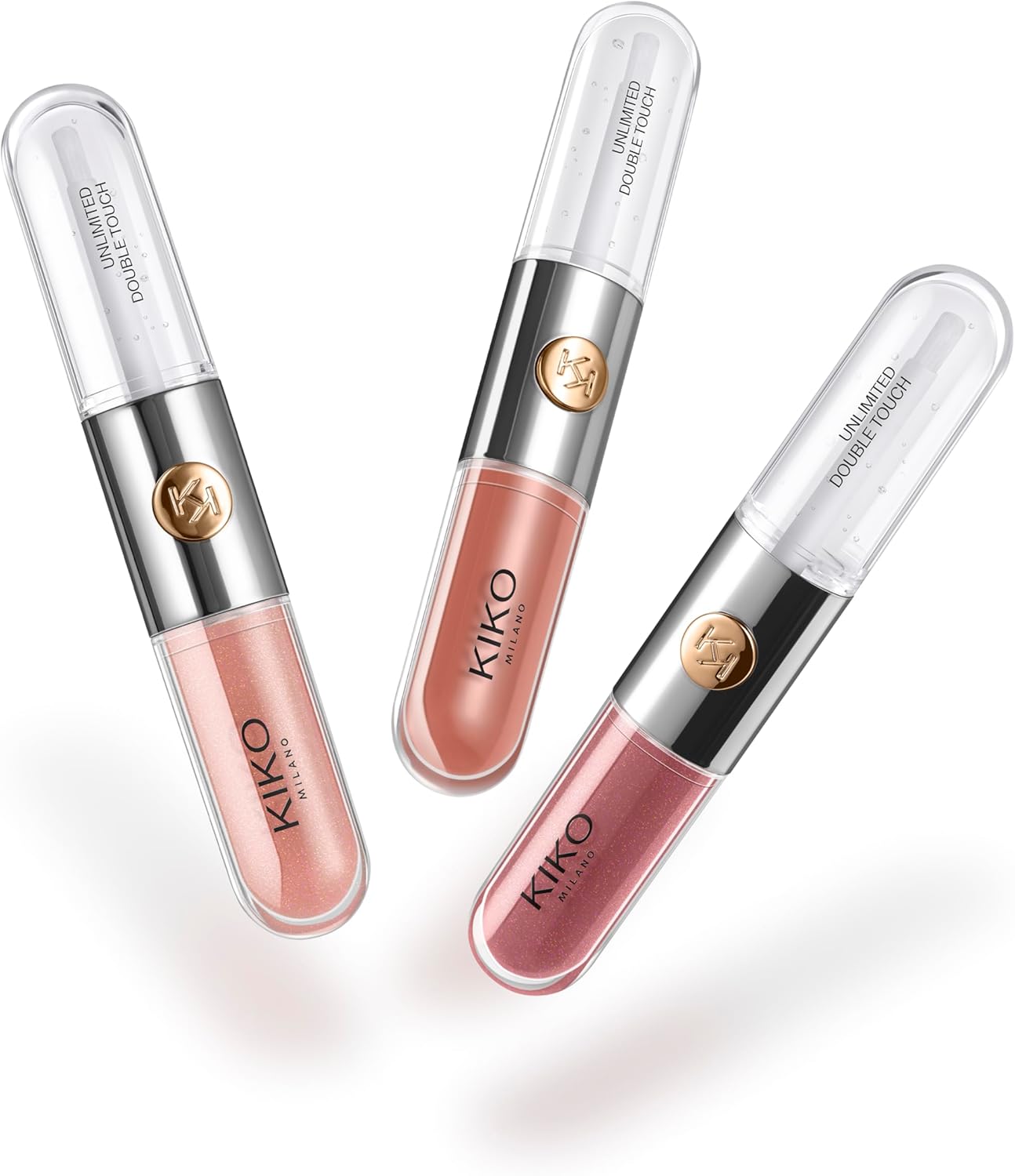 kiko milano unlimited double touch gift set 01 | lip set with 3 liquid lipsticks with 2 steps