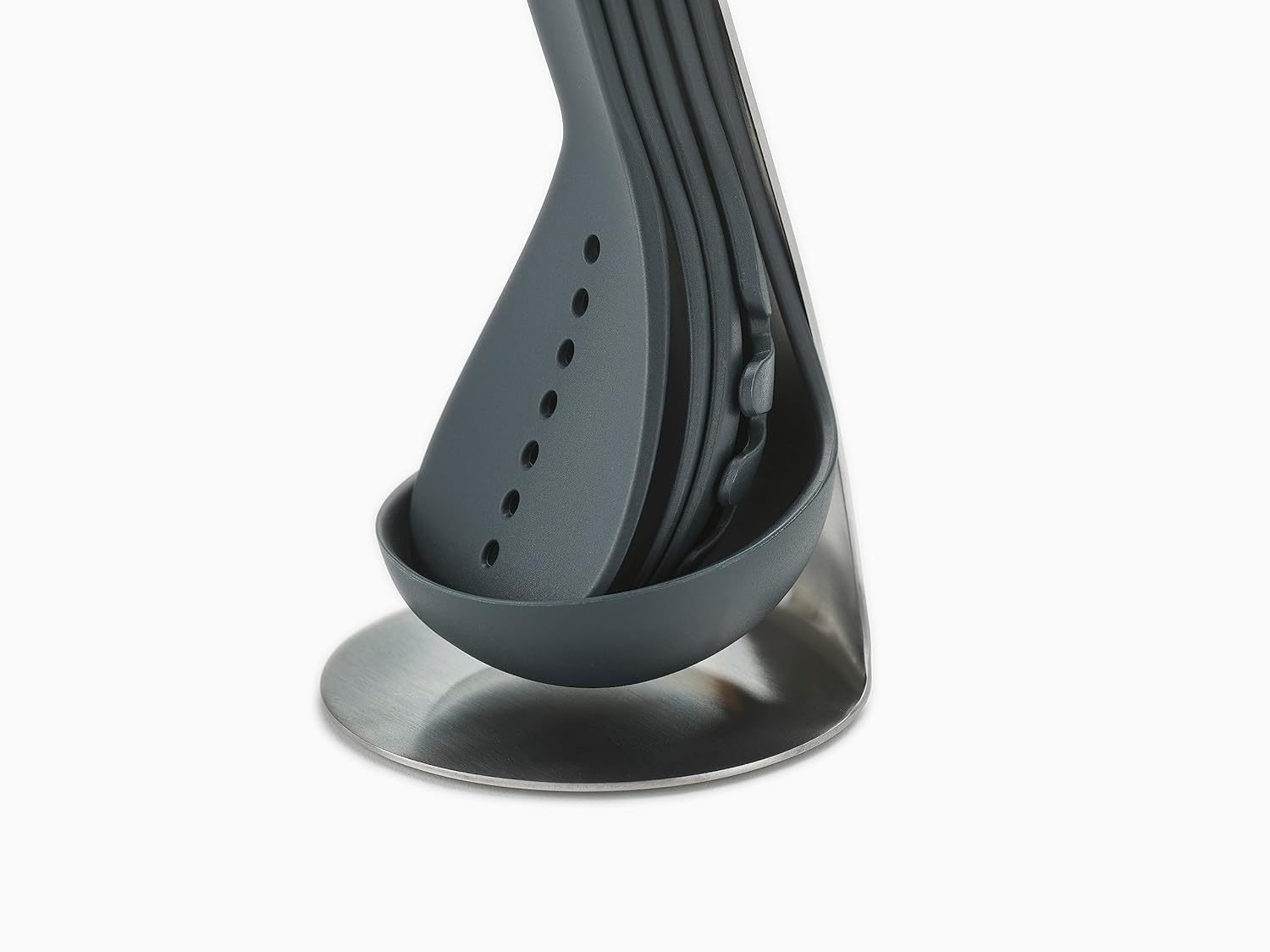 joseph joseph nest 100 utensils compact stacking kitchen tool set with magnetic storage stand nylon, gray 5 piece 95031