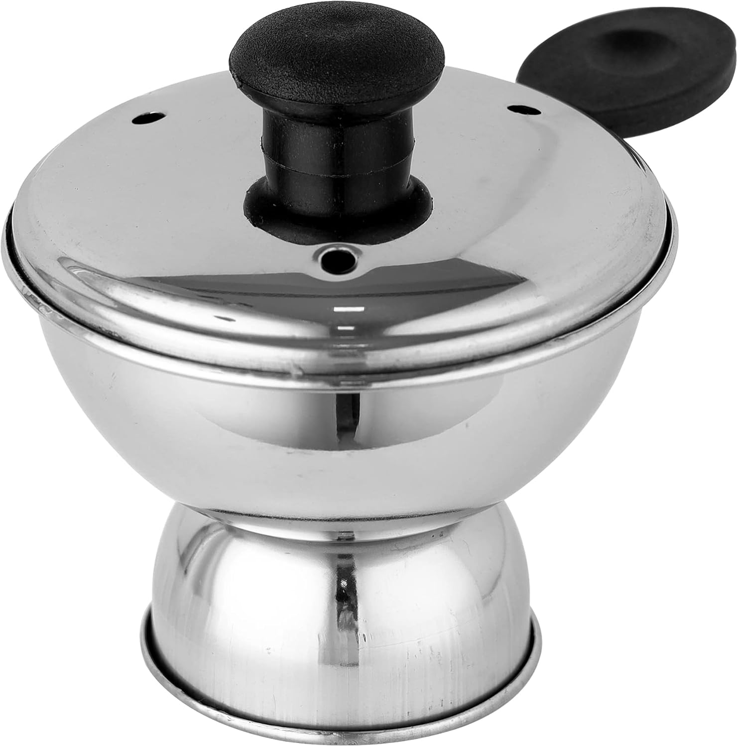 royalford chiratta puttu maker, stainless steel, rf10141 use with pressure cooker heat resistant bakelite knob and handle kitchen, dining, silver