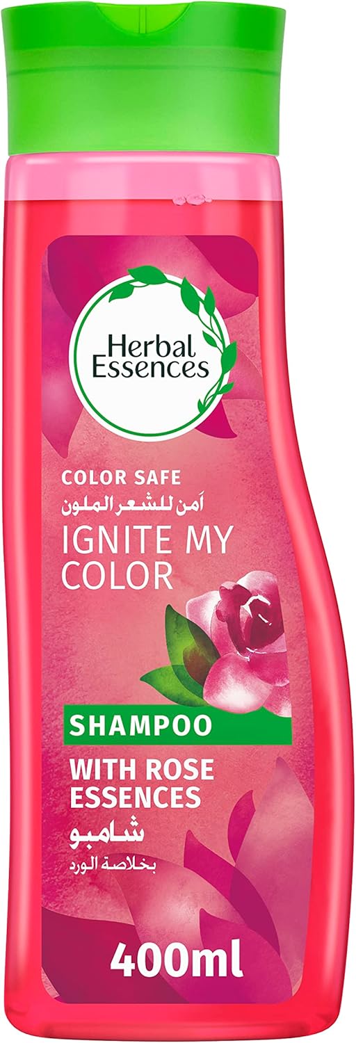 herbal essences ignite my color vibrant color shampoo with rose essences for colored hair, 400 ml