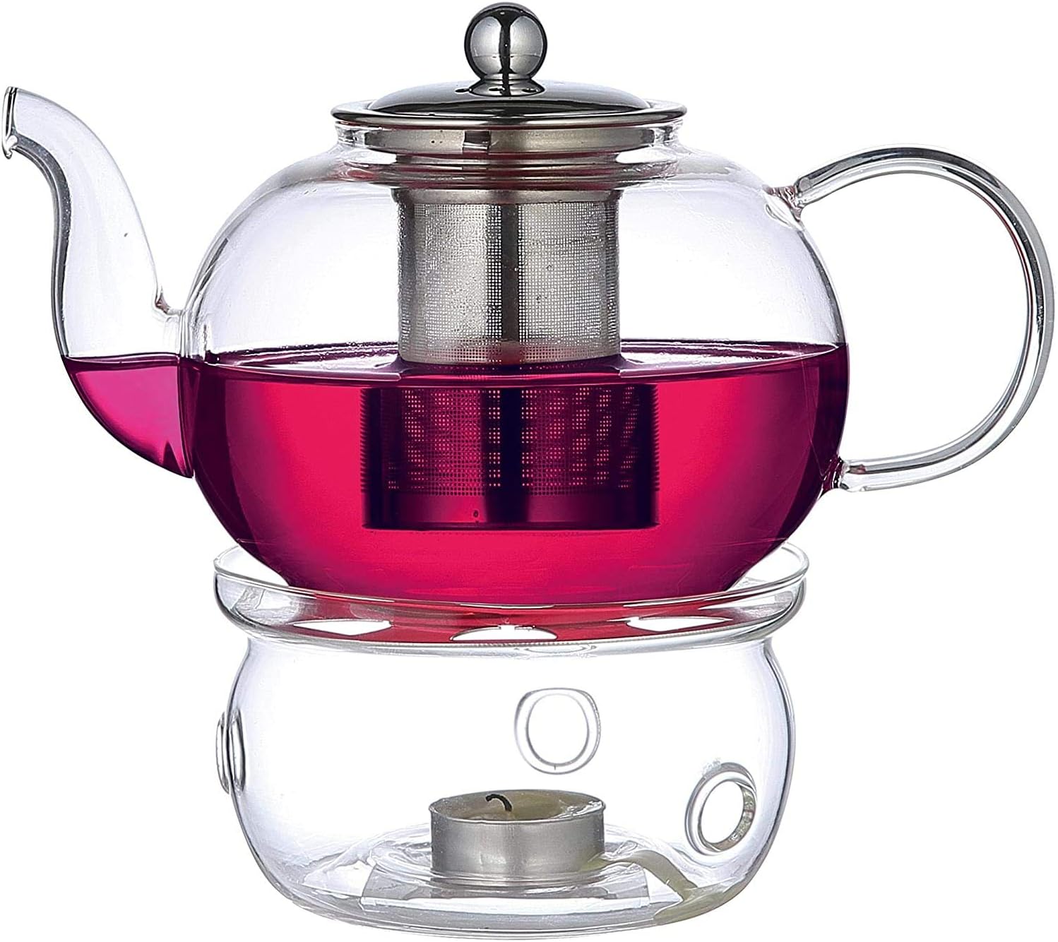 blackstone doublewall teapot sset w/stand tp213 1ltr and free tea strainer