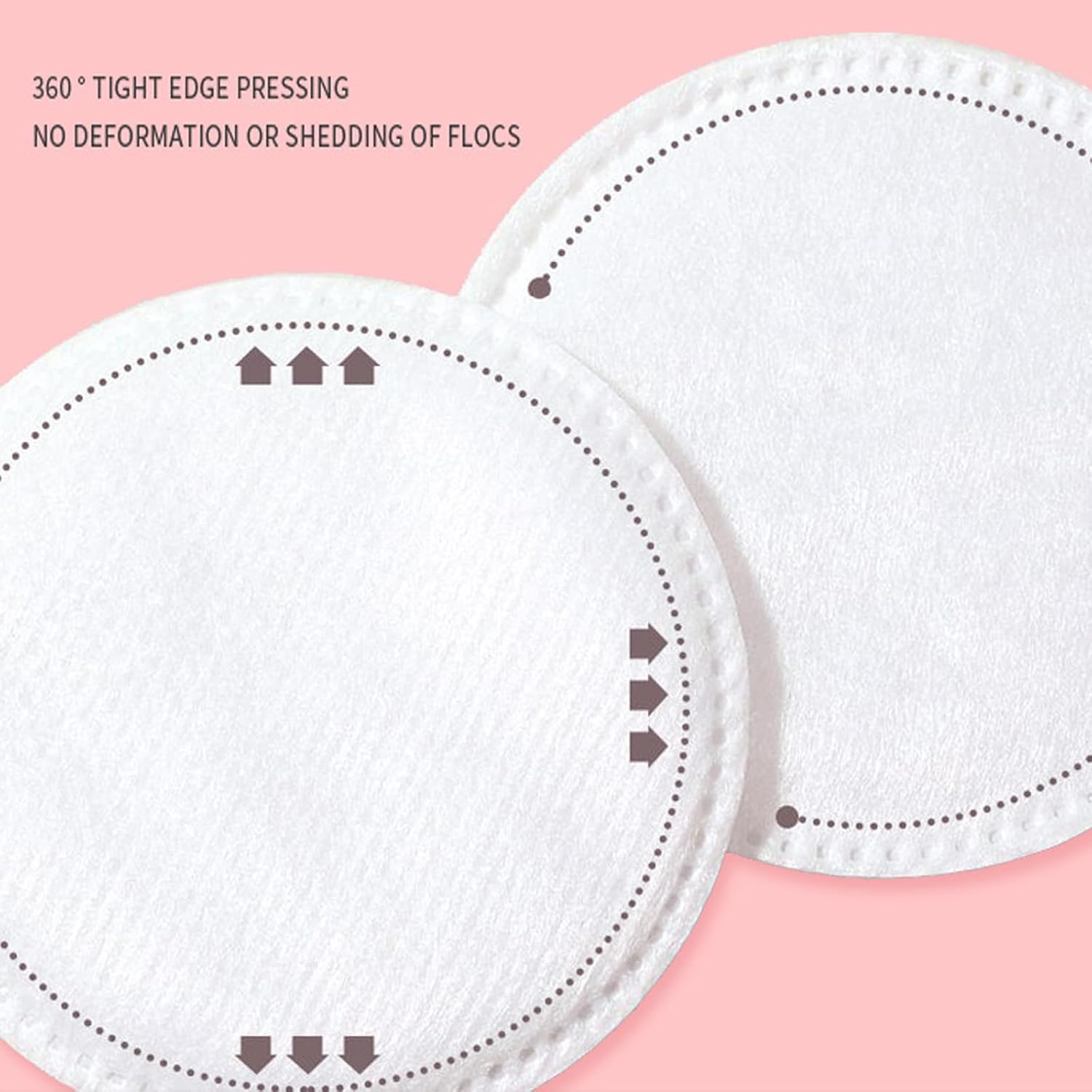 paris plus premium 100% natural cotton rounds certified organic cotton makeup pads (200 count) for face cosmetic cotton makeup remover rounds micro bead surface