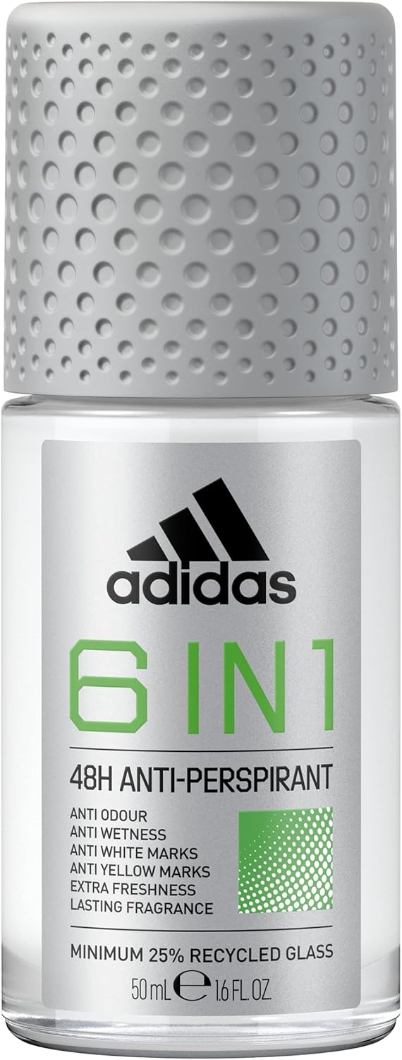 adidas 6in1 anti perspirant roll on for men, 50 ml