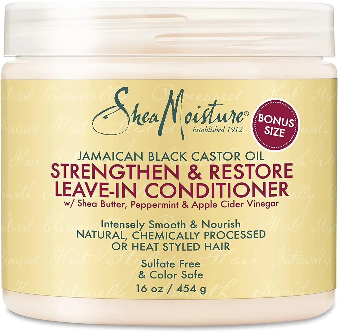 shea moisture jamaican black castor oil reparative leave in conditioner for unisex, 473 ml