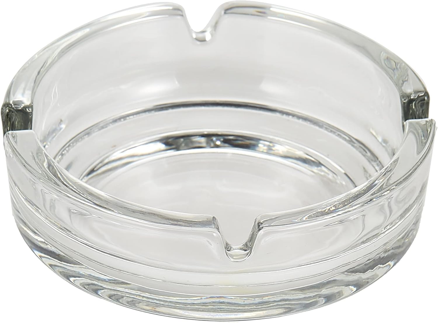 royalford glass ashtray rf10254 lead free cadmium free crystal clear glass tabletop cigarette ashtray for indoors and outdoors use home decor, 10