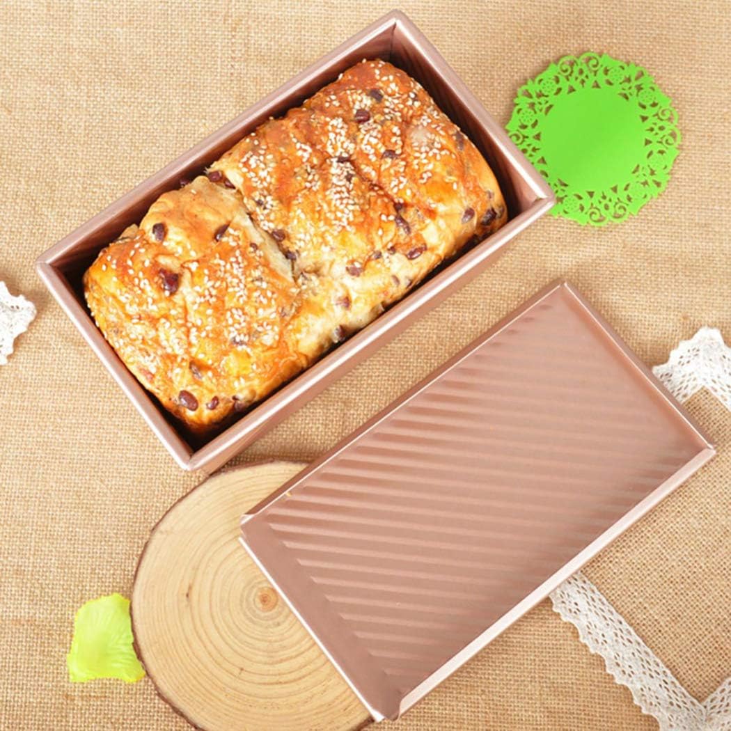 justdolife baking toast pan, justdolife loaf pan aluminum alloy bread baking mold kitchen baking mold toast box with lid for home kitchen baking