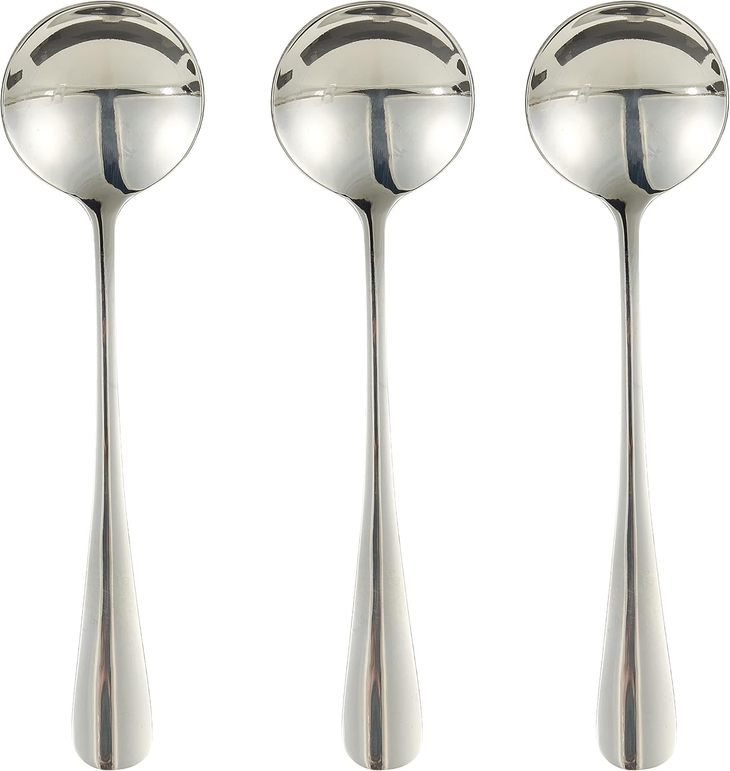 vague plano stainless steel soup spoon ,silver,3 piece,13 112c