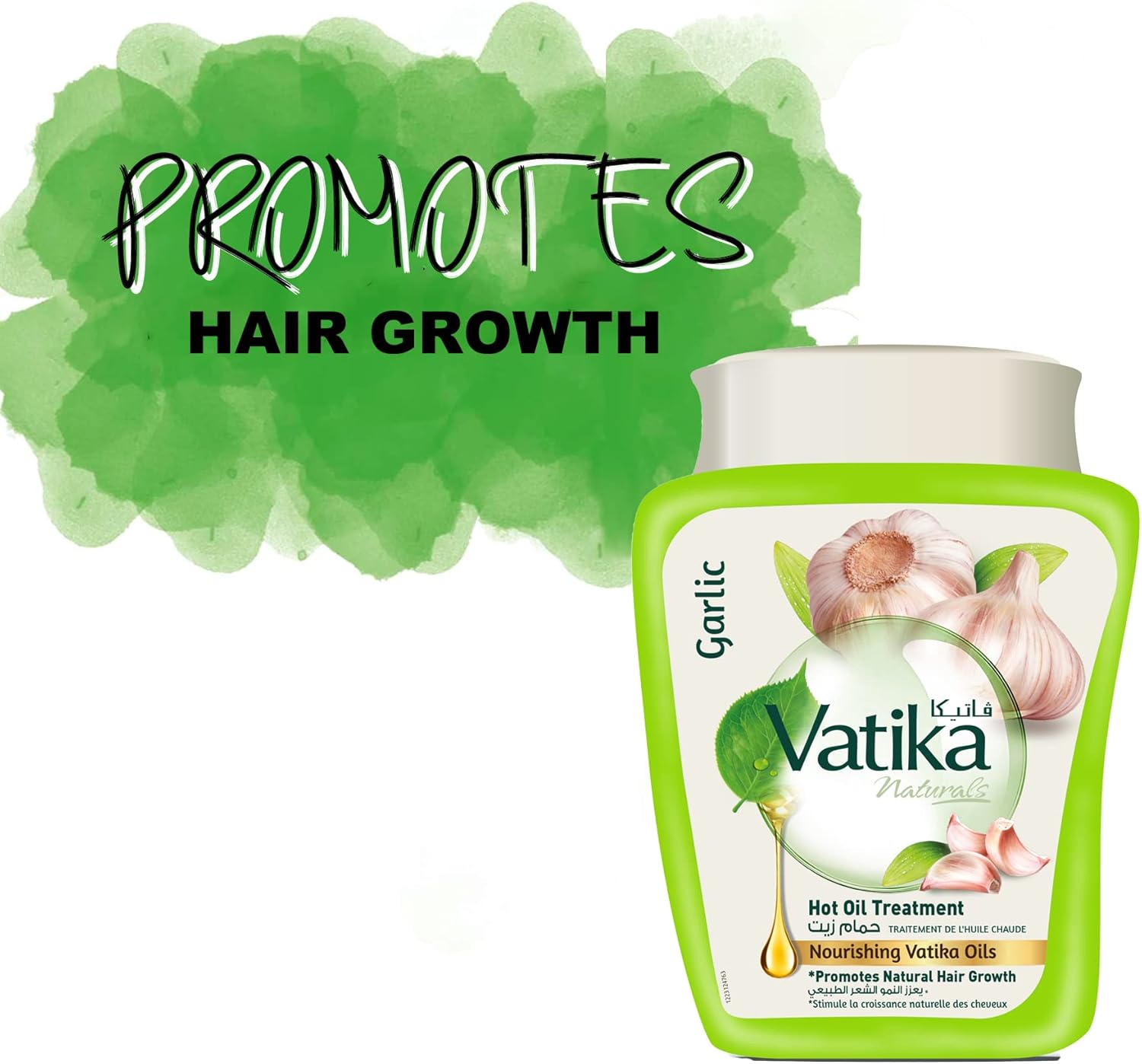 vatika naturals garlic hammam zaith hot oil treatment 1kg | promotes natural hair growth | hair mask for damaged & thinning hair