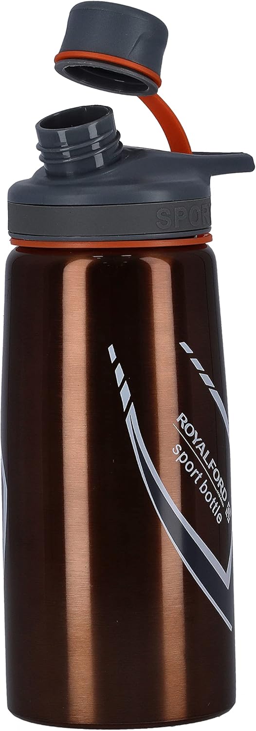 royalford 700 ml stainless steel sport bottle, rf9364