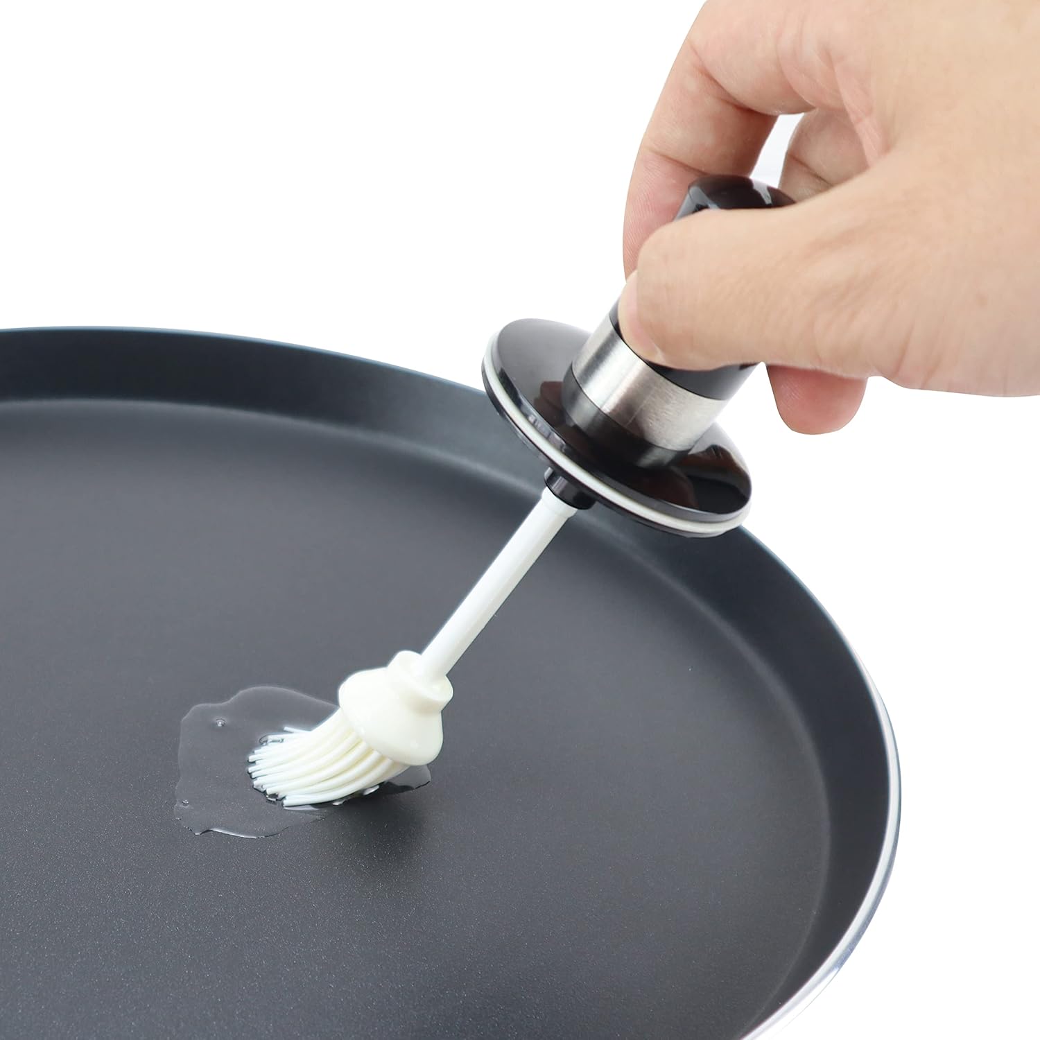 eiks oil bottle with silicone brush for cooking bbq kitchen