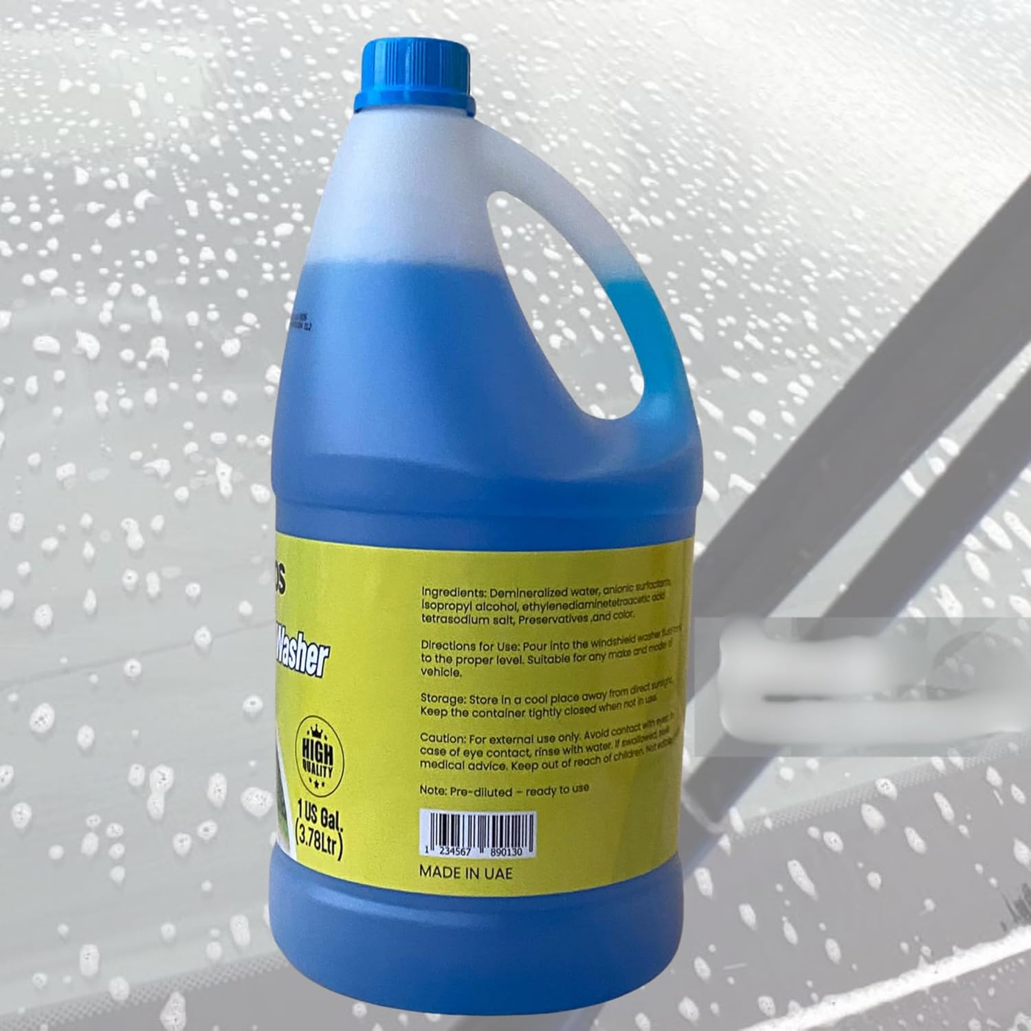 herios ready to use windshield washer fluid, car window cleaner, car glass cleaner, car washer, car windshield cleaner, 3.78 litres for windscreen washing, pre diluted