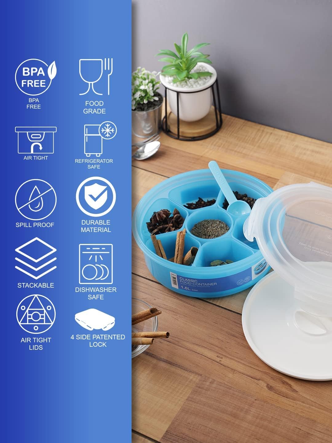 locknlock hpl951a spice kit, silver, 20 cm, polypropylene