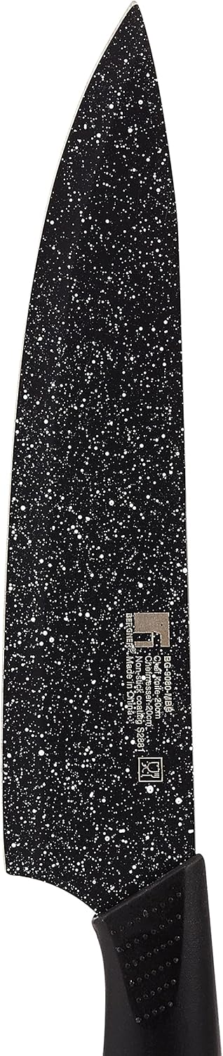 bergner bergamo 6 pcs knife set box, stainless steel, black, bg9080mbb