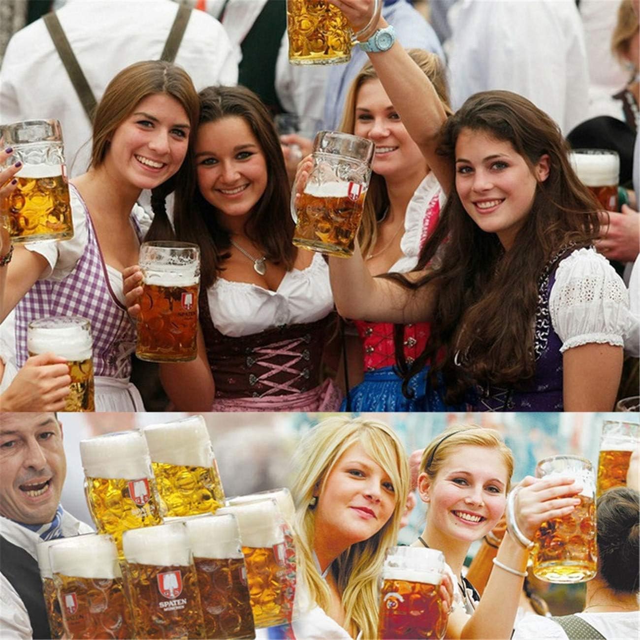 artc® german beer mug stein 1000ml beer tankard, glass stein, isar stein, handled beer mug, classic beer tankard jumbo size