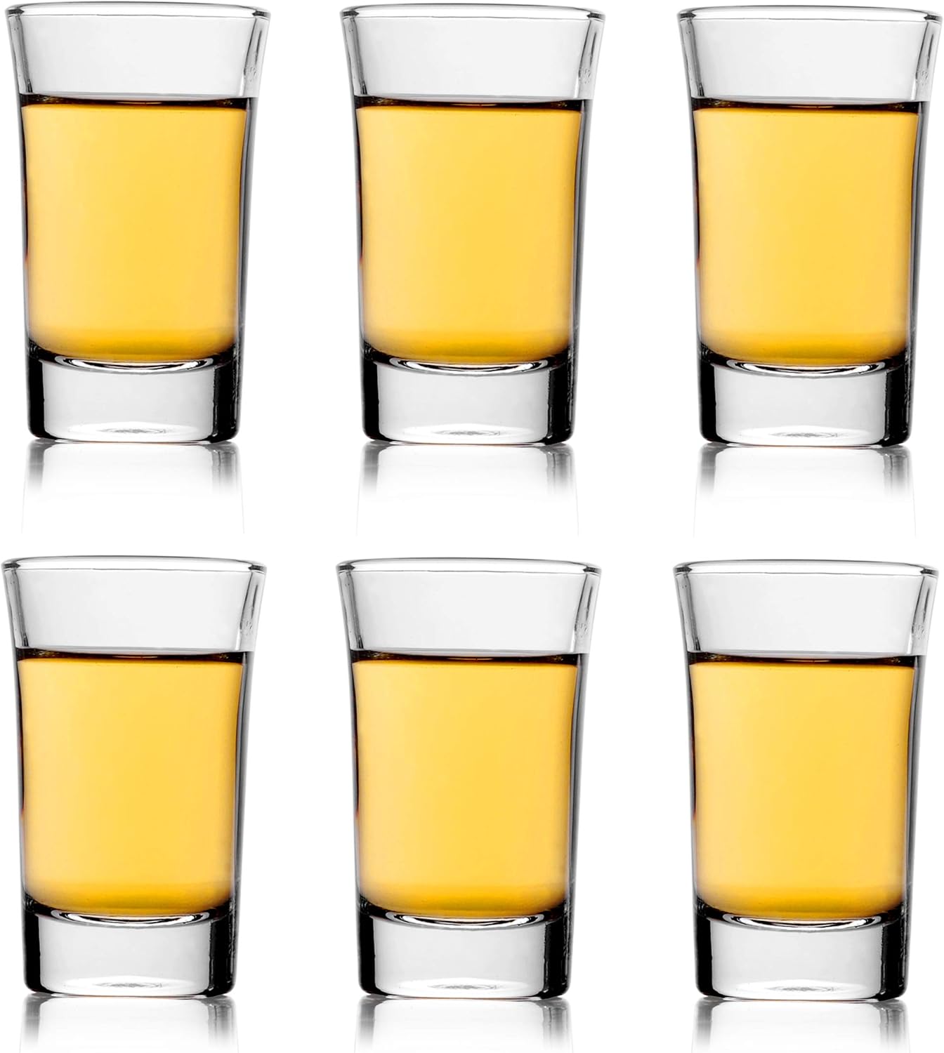 reatr shot glass 1.5 oz set of 6 clear es tumbler thick tequila alcohol rum vodka liqueur mini cup funny drinking ware for party wedding bar dishwasher safe