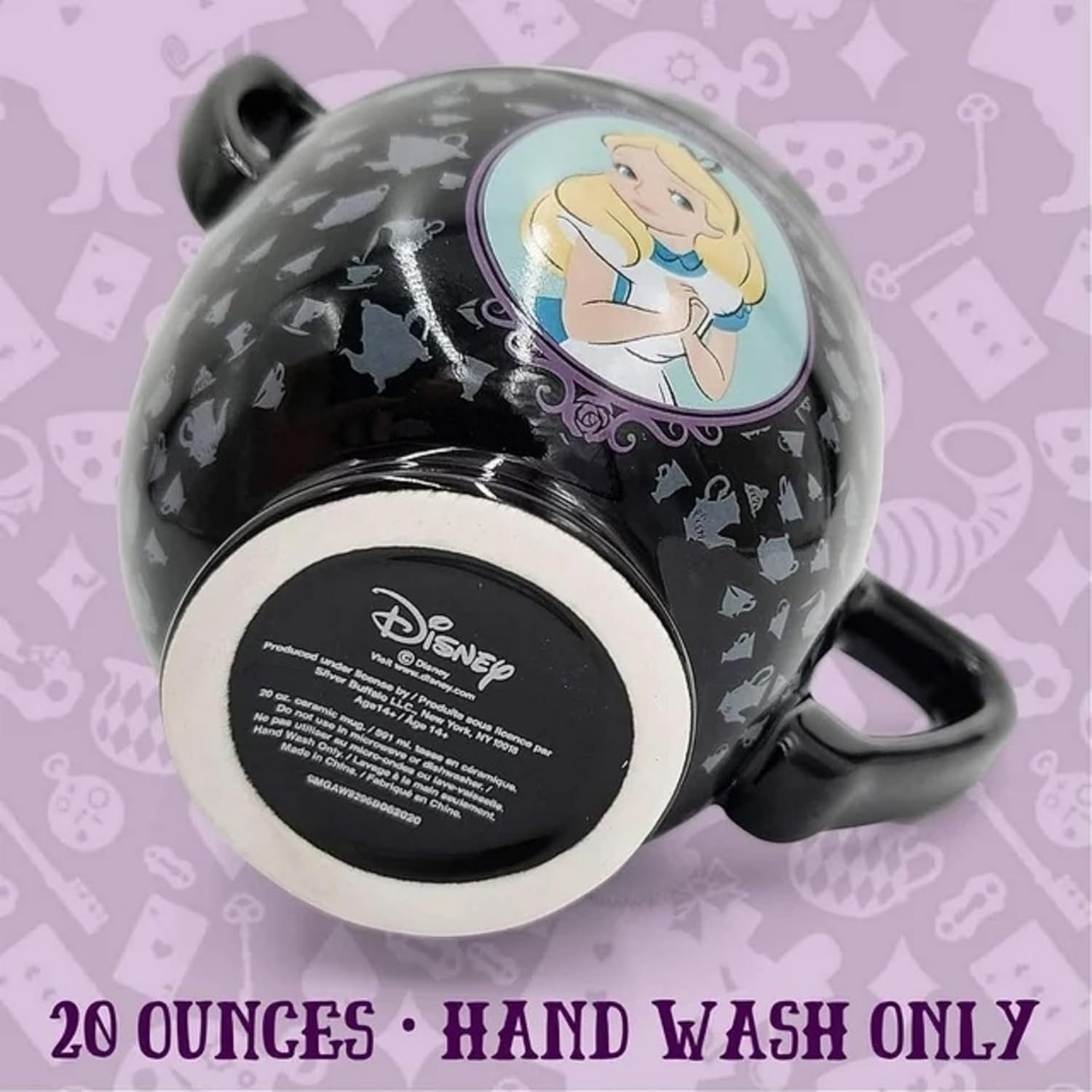 silver buffalo disney alice in wonderland cheshire cat 3d sculpted ceramic mug 20 ounces aw8295b