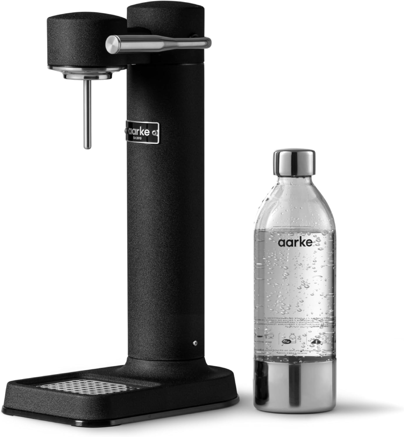 aarke carbonator iii premium carbonator/sparkling & seltzer water maker with pet bottle (matte black)