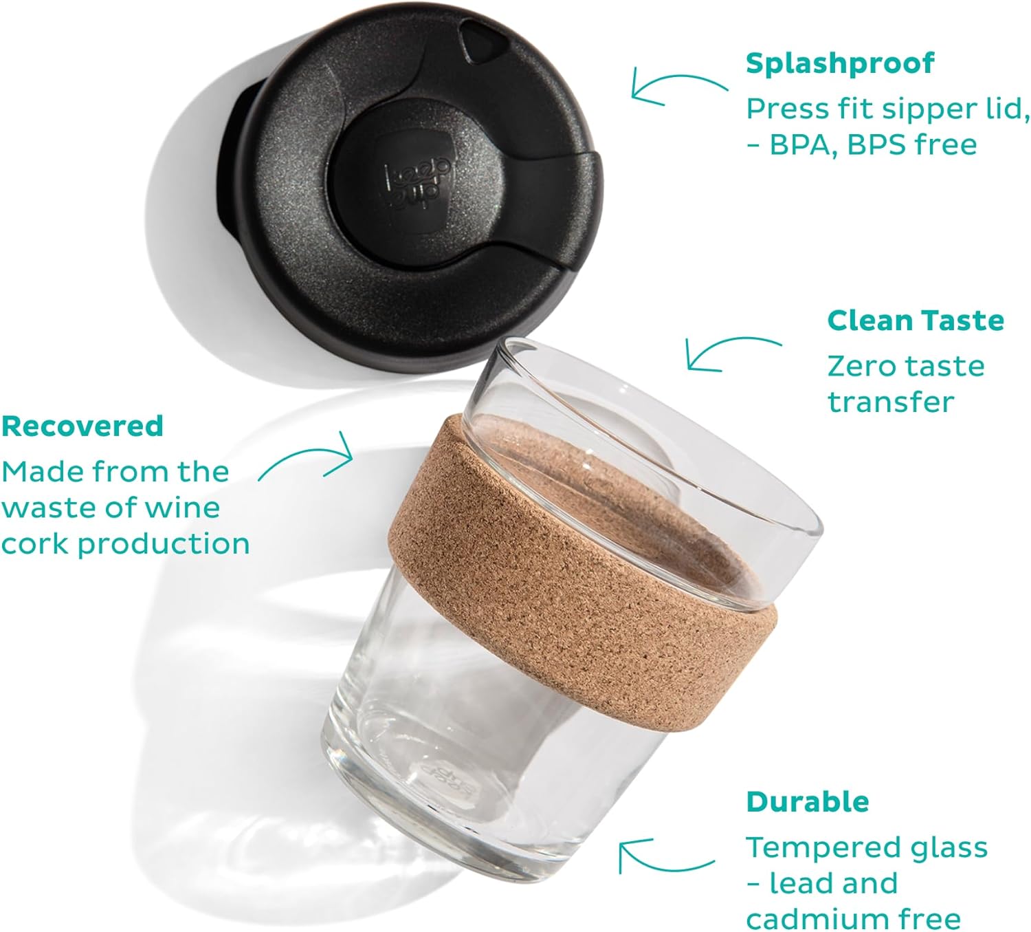 keepcup brew cork tempered glass 12oz bpre12