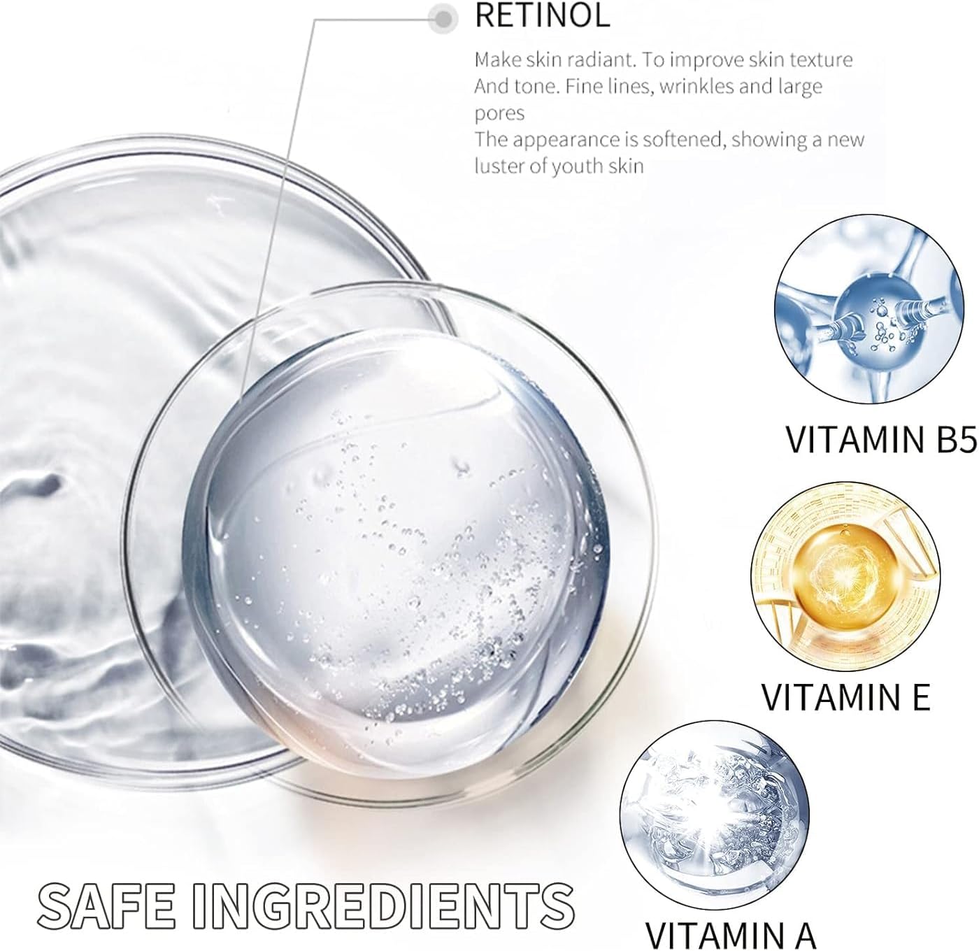 moisturising cream 50 g retinol cream for the face, retinol cream, moisturising face care gel, anti wrinkle cream, moisturising cream for dry and sensitive skin