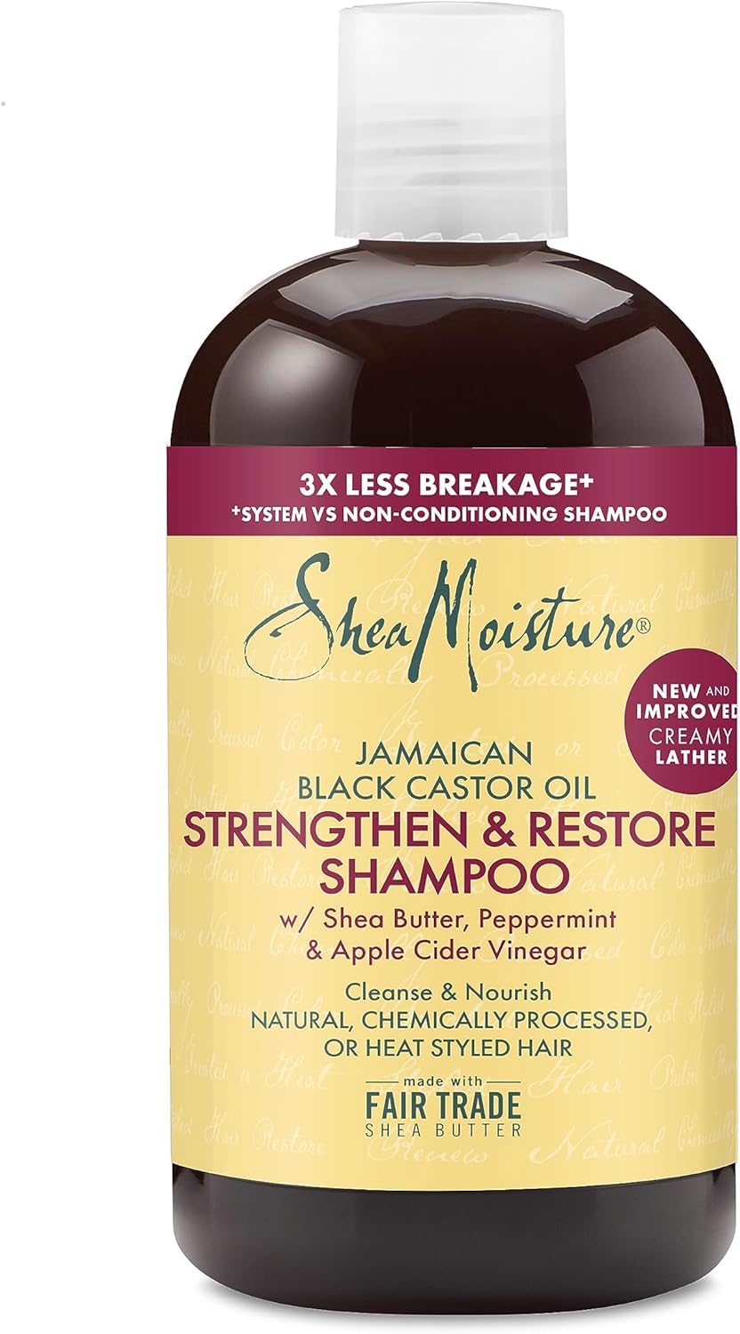 shea moisture jamaican black castor oil strengthen and restore shampoo for unisex, 384 ml