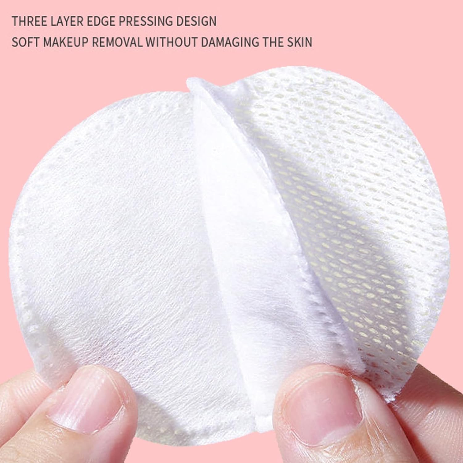 paris plus premium 100% natural cotton rounds certified organic cotton makeup pads (200 count) for face cosmetic cotton makeup remover rounds micro bead surface