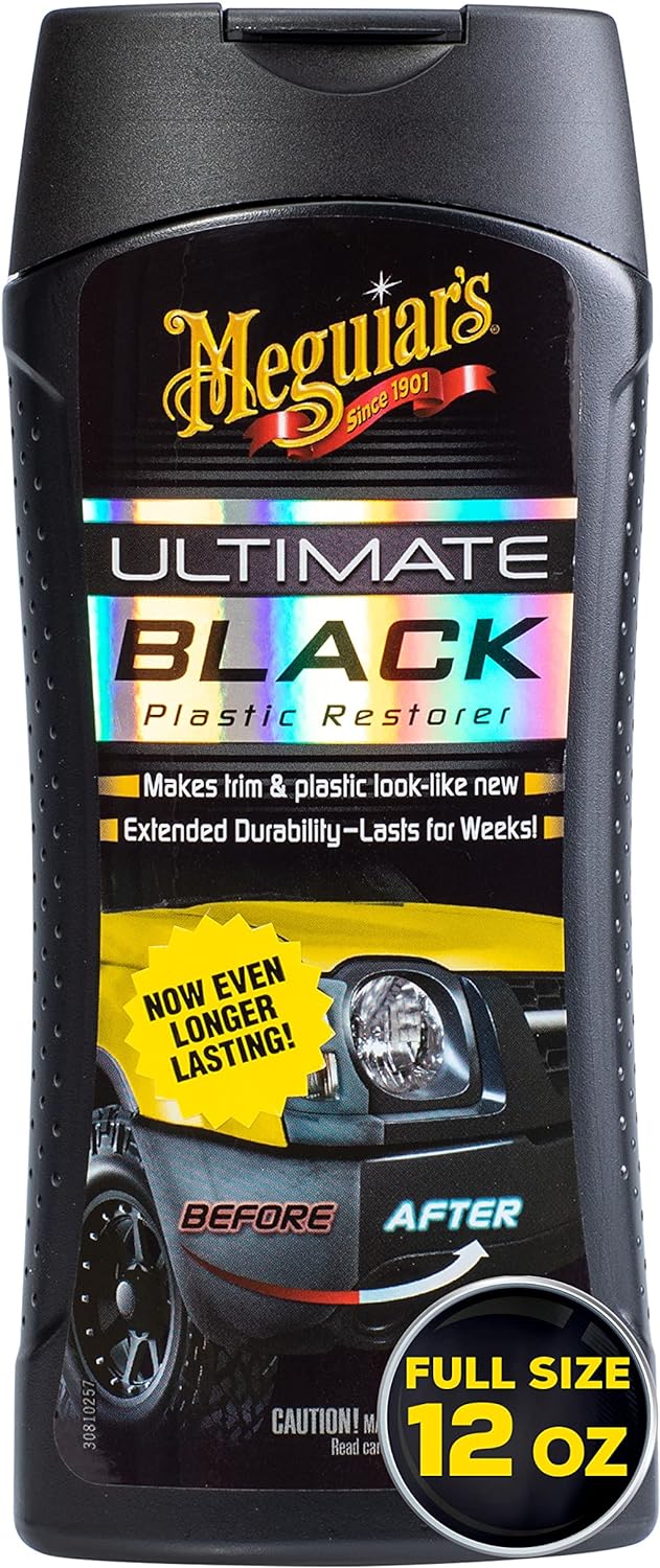 meguiar's ultimate black plastic restorer, 12 oz, g15812